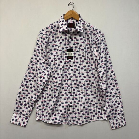 NWT Jared Lang After Hours Men Button Shirt Top Size Large Slim Fit C041 -17 - Picture 1 of 16